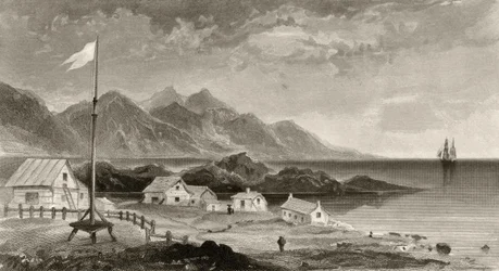 Fiskenaes vom Haus des Gouverneurs, graviert von A.W. Graham, aus 